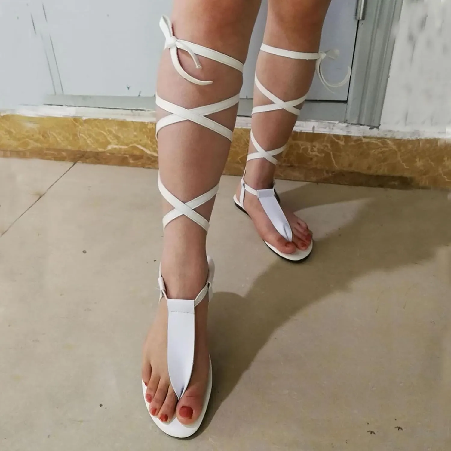 Women Summer Open Toe Strap Wind Straps Toe Flat Sandals Shoes Large Water Womens Shoes Women's Womens Thong Sandals 11