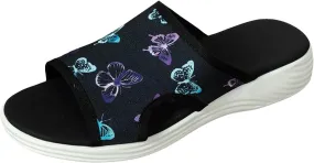 Women Wedge Sandals Comfortable High Heeled Wedges with Adjustable Buckle Casual Elastic Ankle Strap Platform Sandals