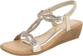 Women Wedge Sandals Comfortable High Heeled Wedges with Adjustable Buckle Women's Casual Summer Women Wedge Heels Shoes