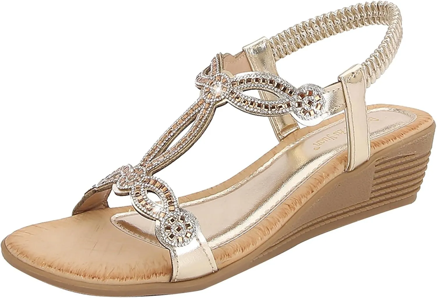 Women Wedge Sandals Comfortable High Heeled Wedges with Adjustable Buckle Women's Casual Summer Women Wedge Heels Shoes
