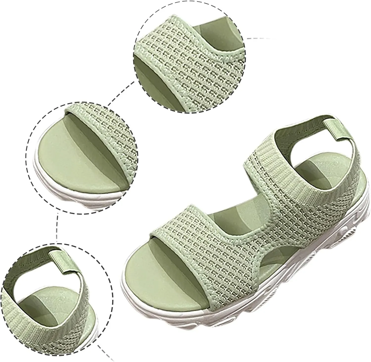 Women Wedge Sandals Comfortable Open-Toe Cork Casual & Dressy Summer Shoes Womens Low Wedges Platform Sandals