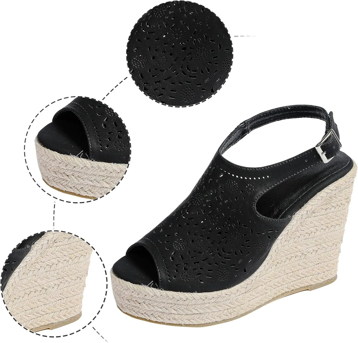 Women Wedge Sandals Featuring Foam Cushioned Insoles Summer Casual Flatform Platform Wedge Slides for Women