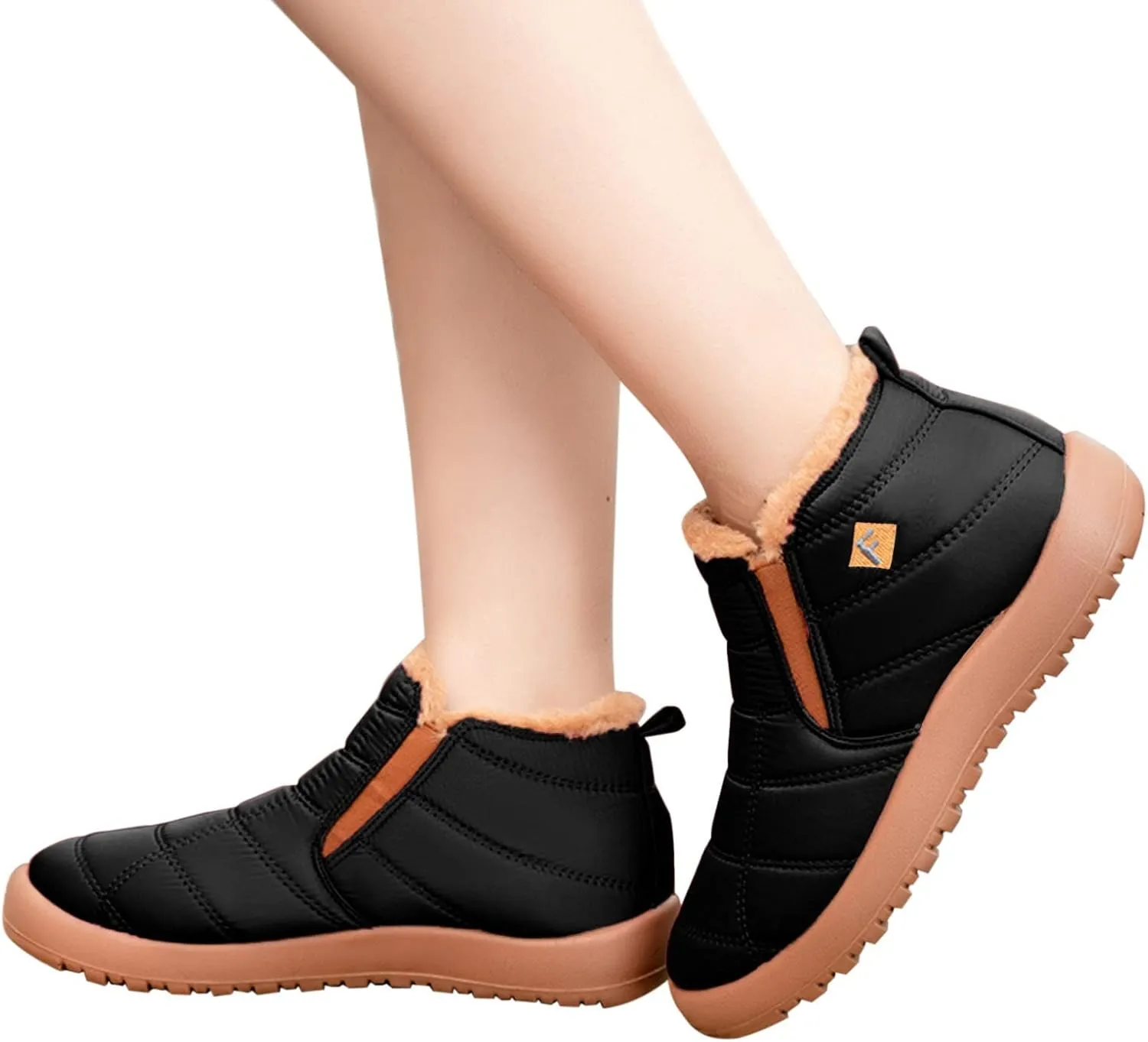 Women Winter Flat Water Velvet Warm Short Snow Boots Women S Wide Snow Boots