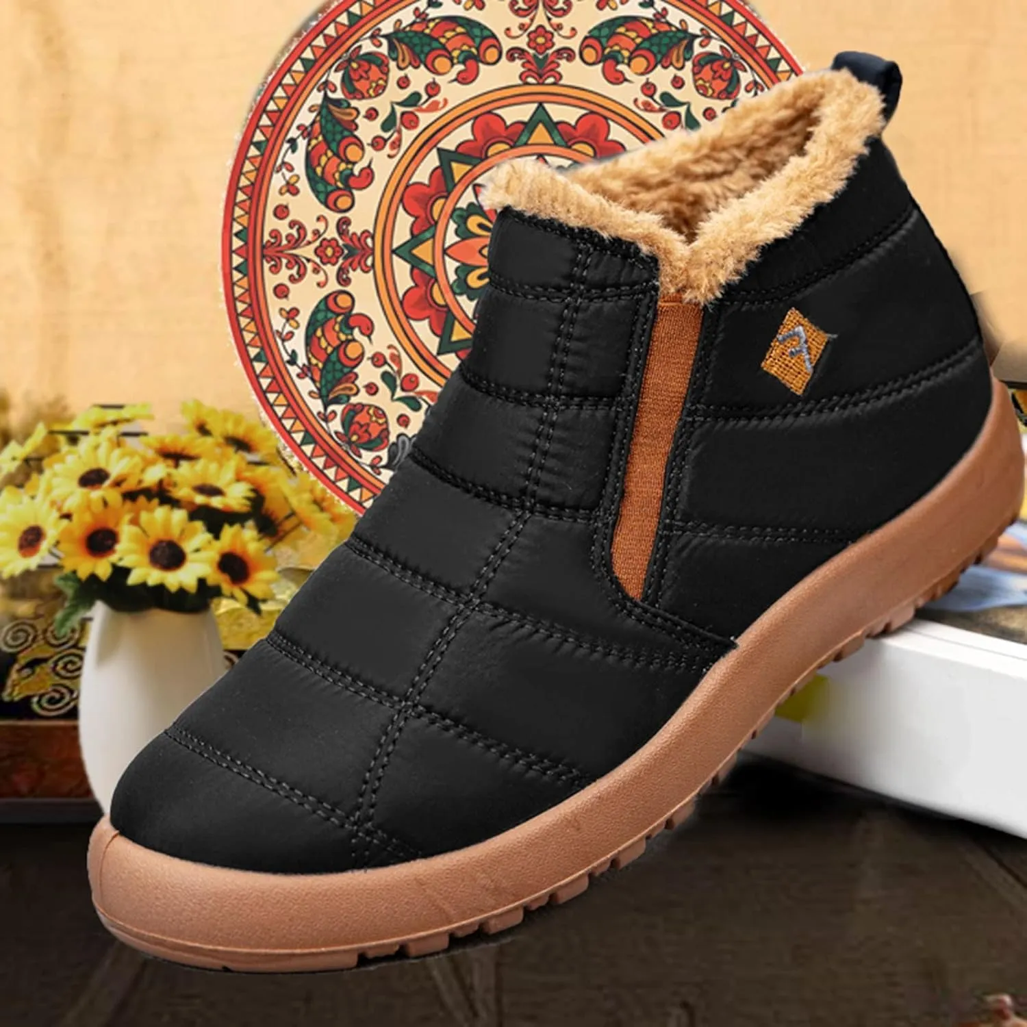 Women Winter Flat Water Velvet Warm Short Snow Boots Women S Wide Snow Boots