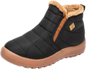 Women Winter Flat Water Velvet Warm Short Snow Boots Women S Wide Snow Boots