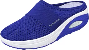 Womens Backless Sneakers Mesh Slip-on Mule Shoes Womens Running Shoes High Top Black Casual Shoes Black Sneakers Platform Tennis Shoe Loafers Casual Slip On