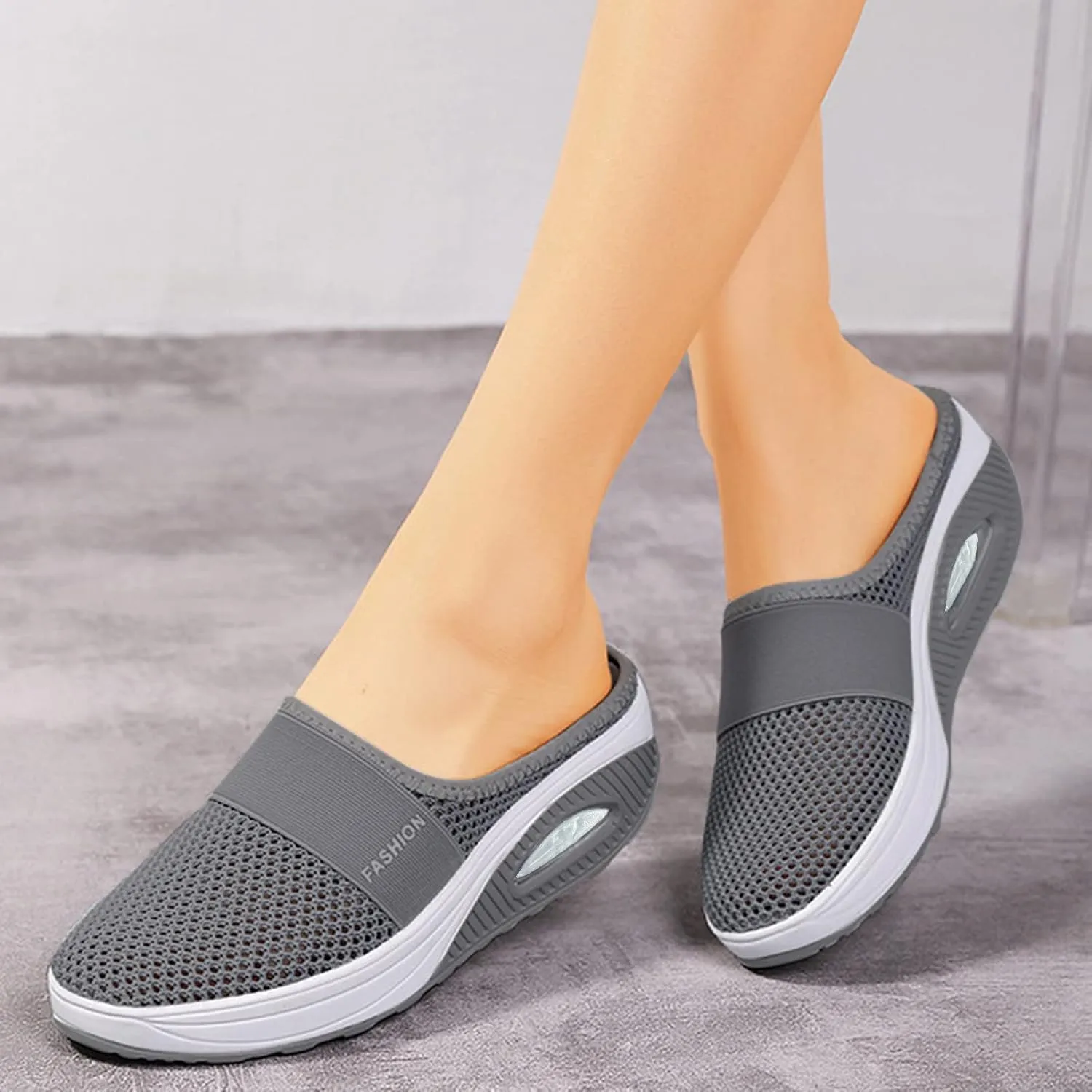 Women's Backless Walking Sneakers Summer Slip-on Running Shoes for Women Casual Ladies Casual Shoes Black Sneakers Tennis Shoe Cross Trainer Shoe