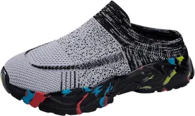 Women's Backless Walking Sneakers Summer Slip-on Running Shoes for Women Wide Dress Casual Shoes High Top Sneakers Black Tennis Shoe Loafers Casual Slip On