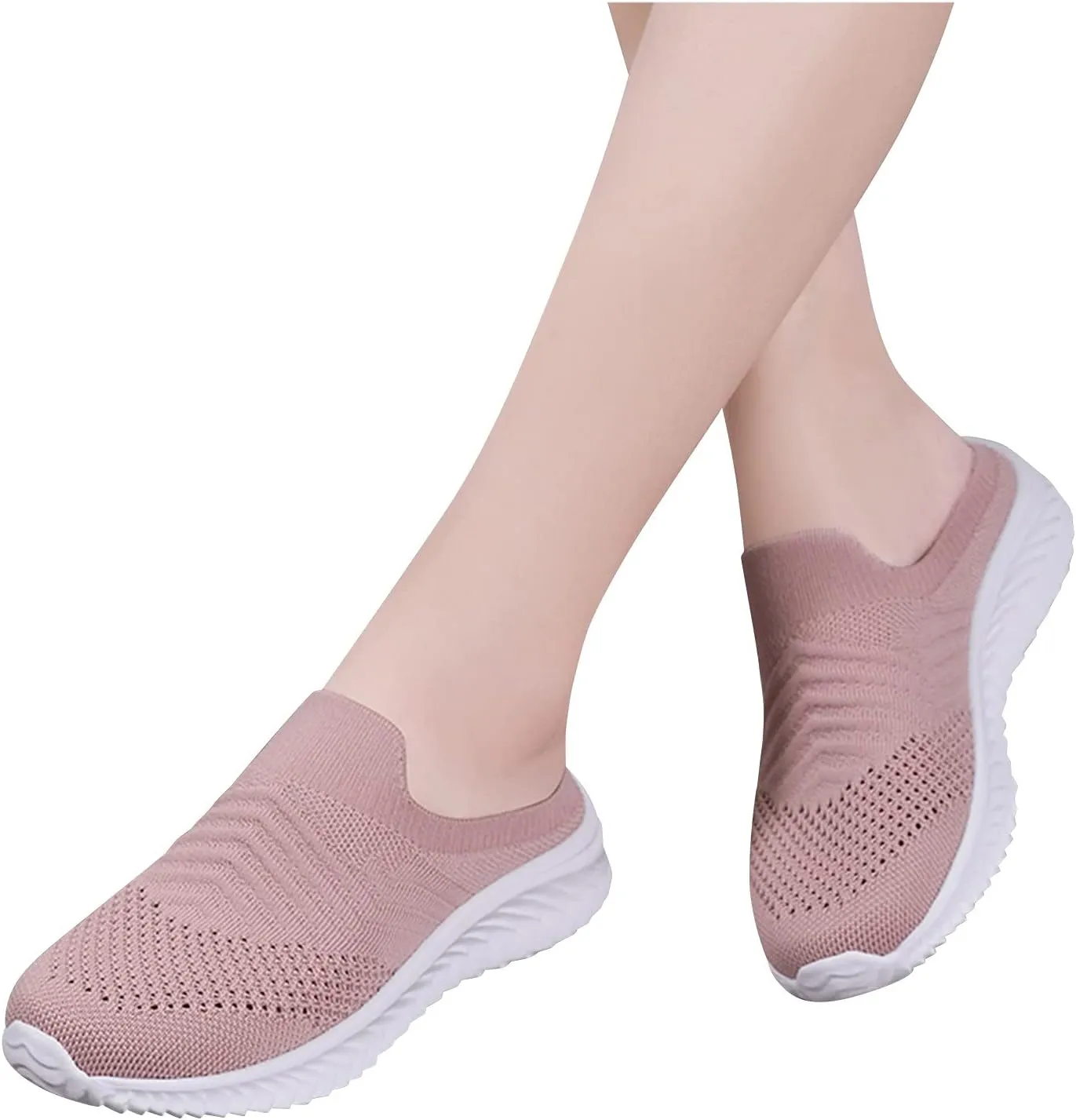 Women's Backless Walking Sneakers Summer Slip-on Tennis Shoes Men Slip On Men Shoes Casual Wedge Sneakers Waterproof Tennis Shoe Cross Trainer Shoe