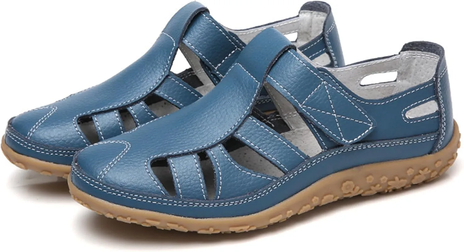 Women's Boho Gladiator Wedge Sandals 2025 Adjustable Ankle Strap Hook and Loop Closure Cushioned Leather Insole Non-Slip Sole for Summer Beach Vacations Outdoor Adventures Casual Shoes 2025