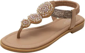 Women's Breathable Bohemian Sandals Comfortable Ankle Strap Outdoor Walking Shoes Arch Support Flat Sandals