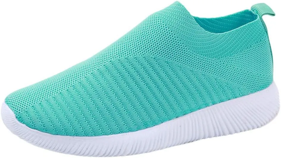 Womens Canvas Slip On Sneakers Casual Comfortable Walking Shoes Lightweight Flat Fashion Elastic Loafers