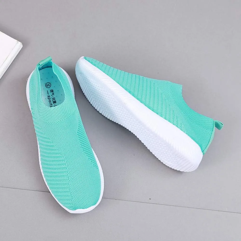 Womens Canvas Slip On Sneakers Casual Comfortable Walking Shoes Lightweight Flat Fashion Elastic Loafers