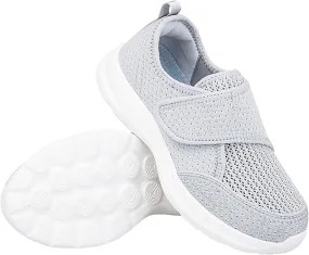 Women's Casual Walking Sneakers Diabetic Elderly Shoes Breathable Mesh Slip On Orthopedic Sneakers Lightweight Adjustable Easy On and Off Strap Summer Shoe for Swollen Feet Working Nurse Shoes