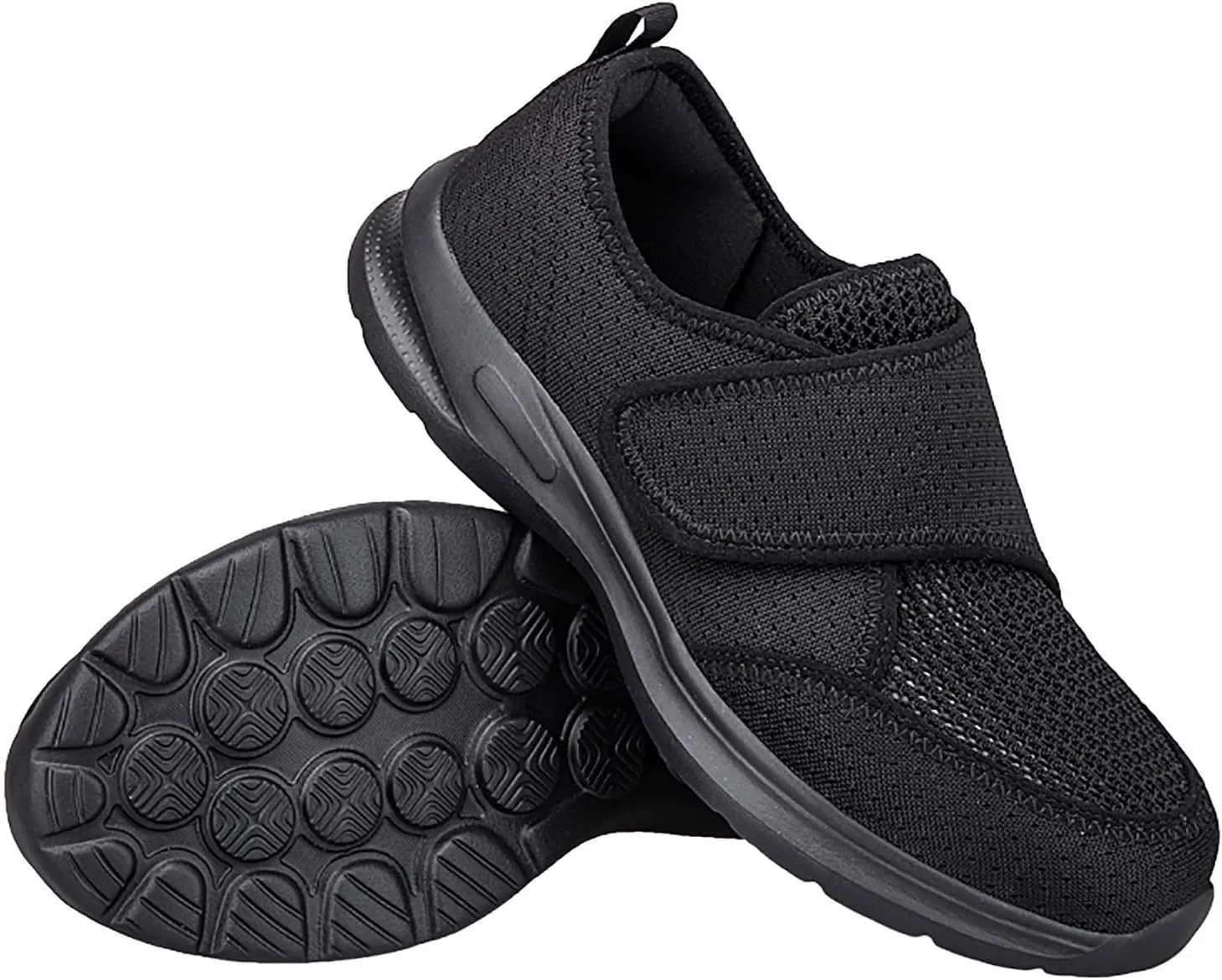 Women's Casual Walking Sneakers Diabetic Elderly Shoes Breathable Mesh Slip On Orthopedic Sneakers Lightweight Adjustable Easy On and Off Strap Summer Shoe for Swollen Feet Working Nurse Shoes