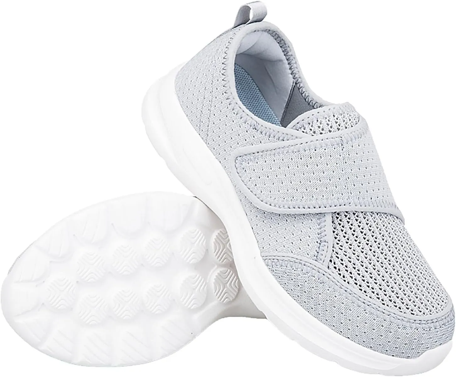 Women's Casual Walking Sneakers Diabetic Elderly Shoes Breathable Mesh Slip On Orthopedic Sneakers Lightweight Adjustable Easy On and Off Strap Summer Shoe for Swollen Feet Working Nurse Shoes