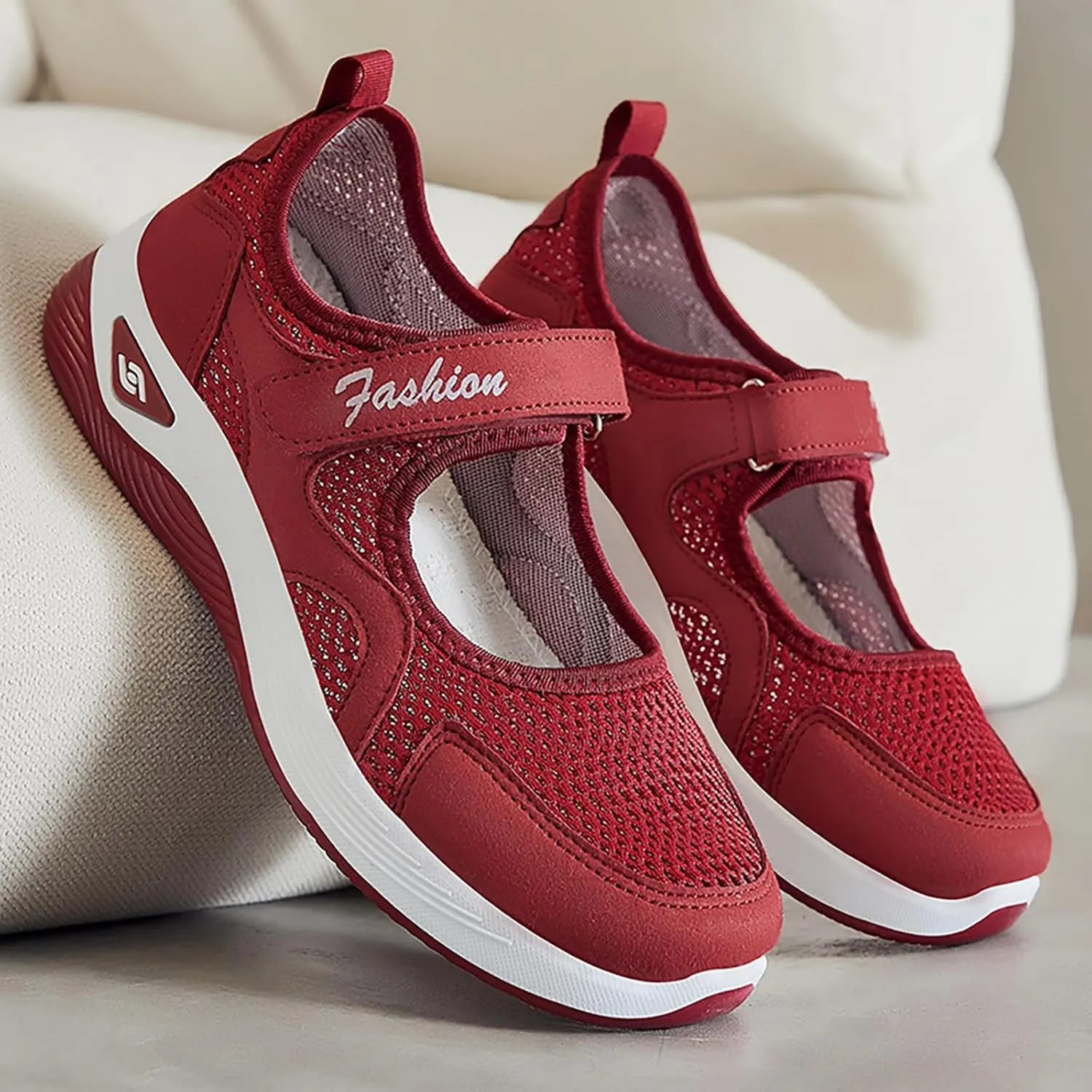 Women's Comfortable Working Nurse Shoes Closed Toe Non Slip Orthopedic Adjustable Sport Mesh Shoes