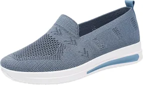Women's Cushion Sneakers Breathable Lightweight Mesh Hiking Shoes Low Top Slip On Tennis Shoes for Women