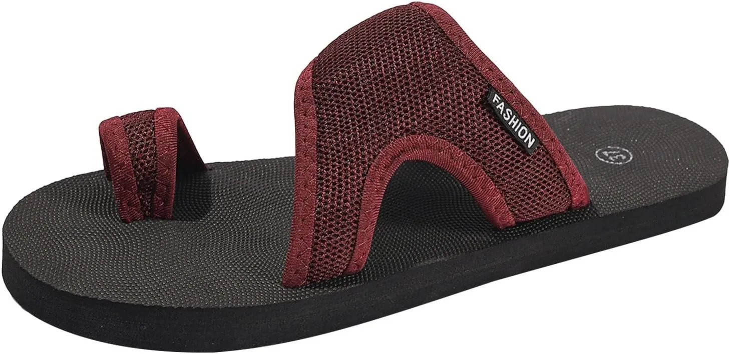 Women's Dressy Flat Sandals Women's Spring And Summer Flat Toe Sandals Fashionable And Casual Open Heeled Beach