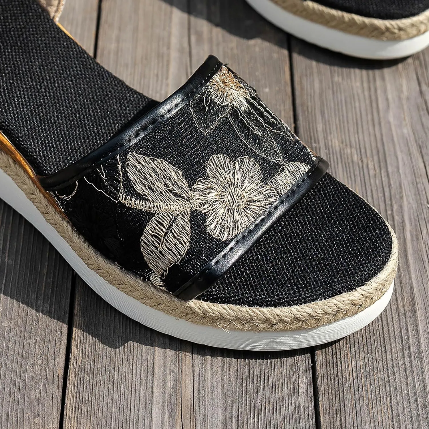 Womens Dressy Summer Platform Wedge Sandals Lightweight Summer Espadrille Sole Strap Casual Vacation Sandals Increase