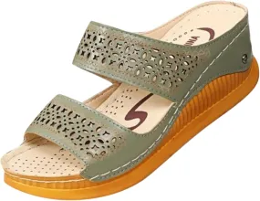 Women's Fashion Slide Sandal And Sandals Fashion Roman Toe Slippers Summer With Hollow Slope Ladies Spring Women's