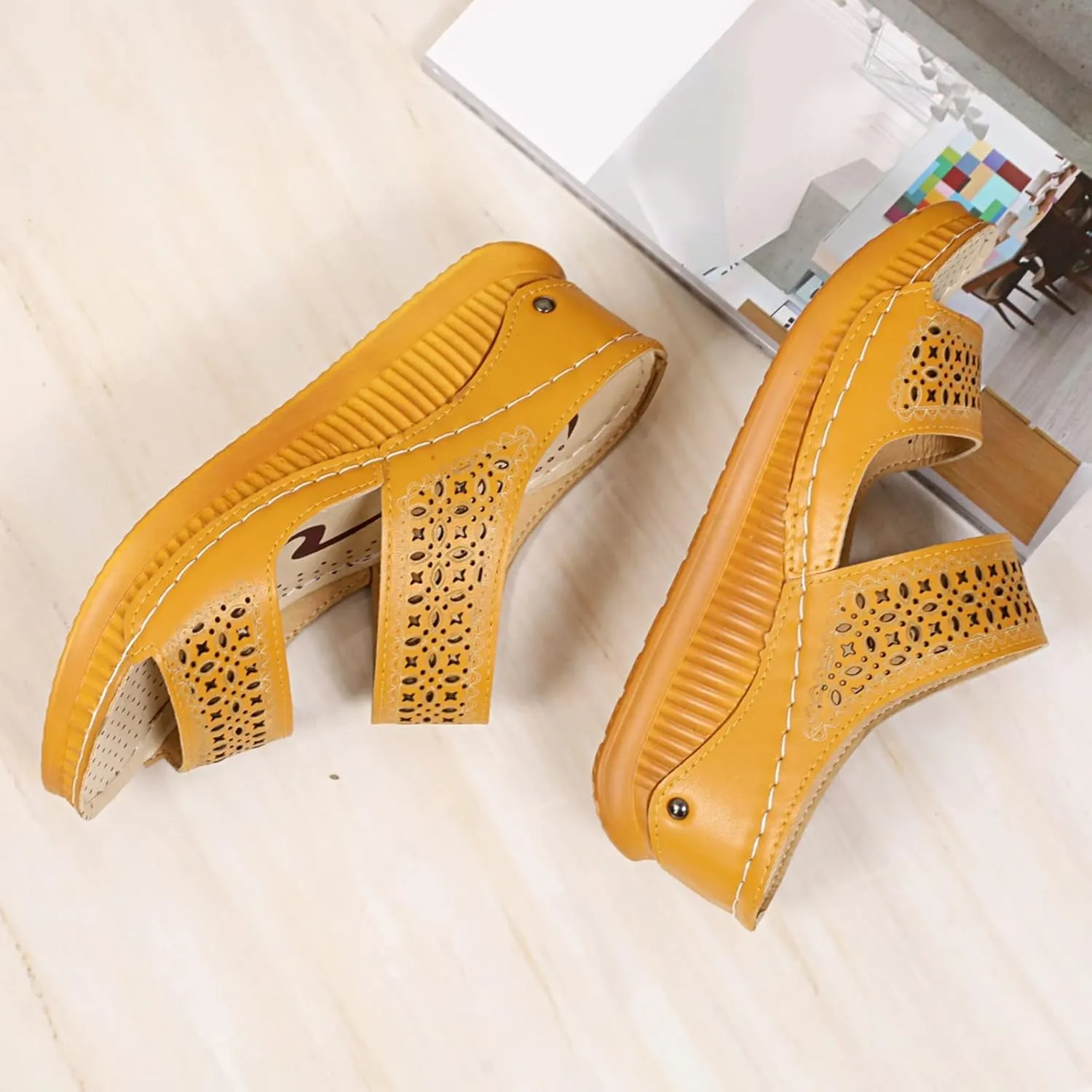 Women's Fashion Slide Sandal And Sandals Fashion Roman Toe Slippers Summer With Hollow Slope Ladies Spring Women's