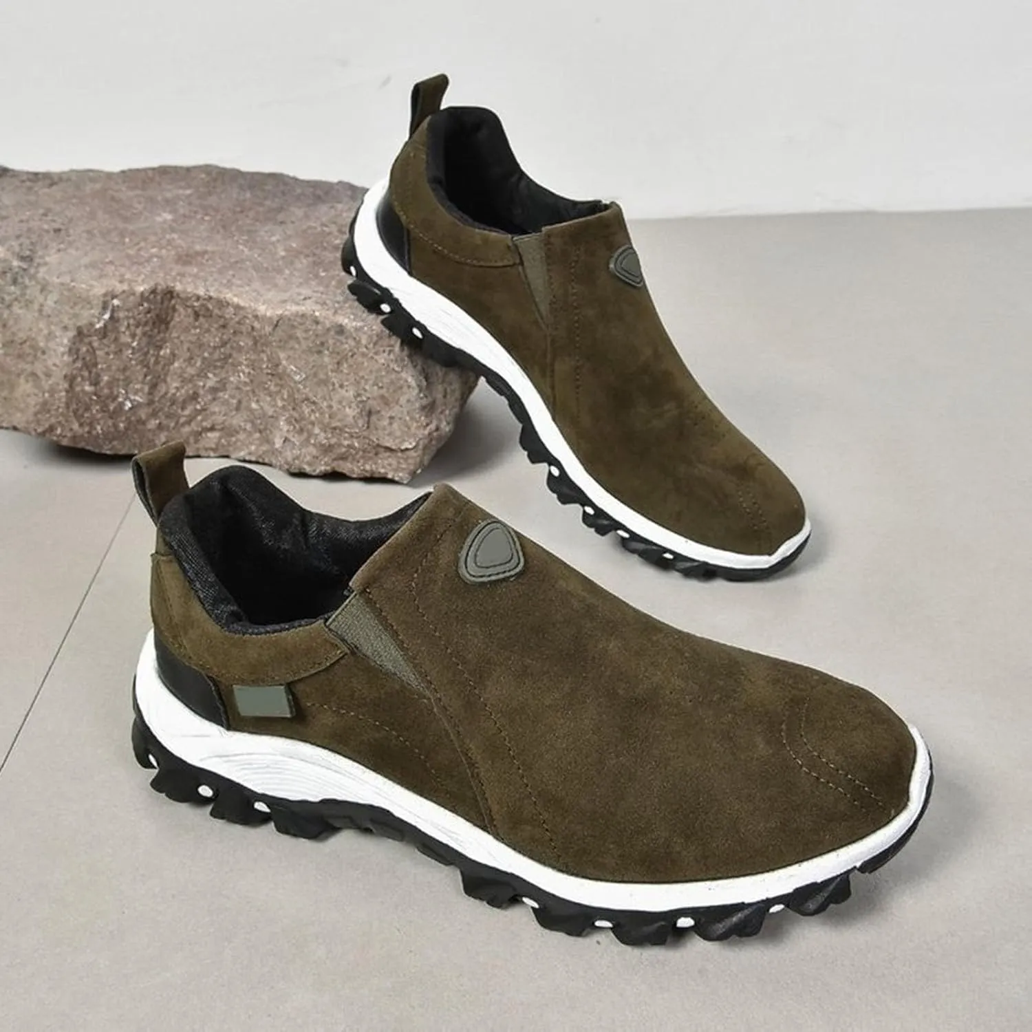 Women's Fashion Sneakers Non Slip Comfortable Hiking Shoes Slip On Orthopedic Shoes Arch Support Walking Shoes