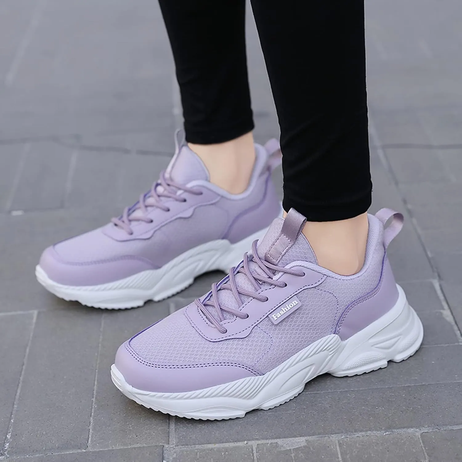Womens Flat Slip On Sneakers Casual Walking Shoes Lightweight Canvas Comfortable Elastic Non Slip Loafers
