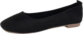 Women's Flats Shoes Pointed Toe Knit Ballet Ballerina Walking Flats Shoes for Woman Dress Flat Ballet Slip On