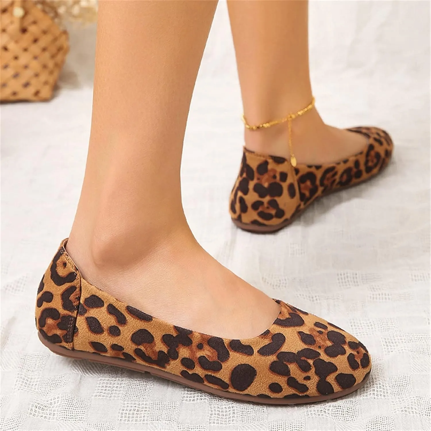 Women's Flats Women's Pointed-Toe Ballet Flat Knit Flat Shoes for Women Comfortable Womens Dress Shoes