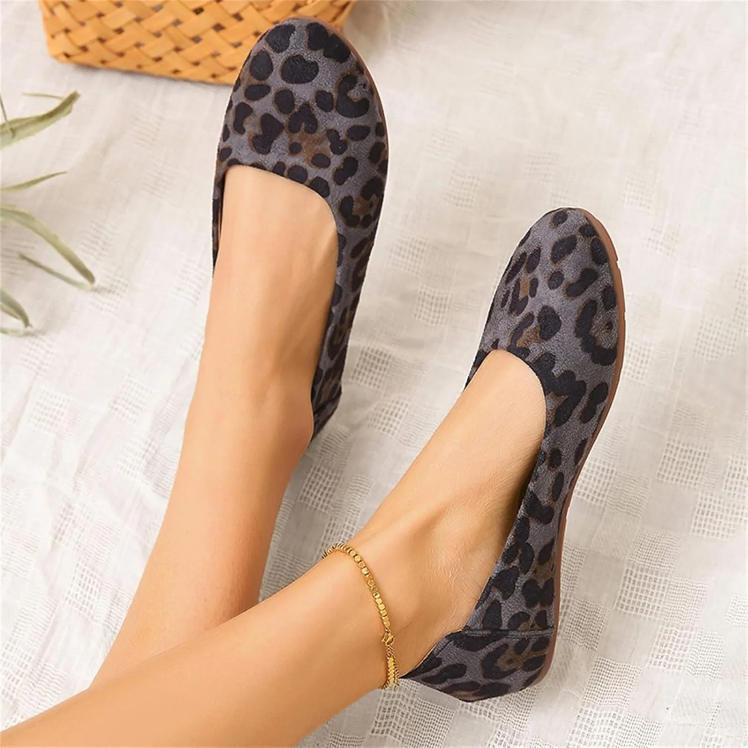 Women's Flats Women's Pointed-Toe Ballet Flat Knit Flat Shoes for Women Comfortable Womens Dress Shoes