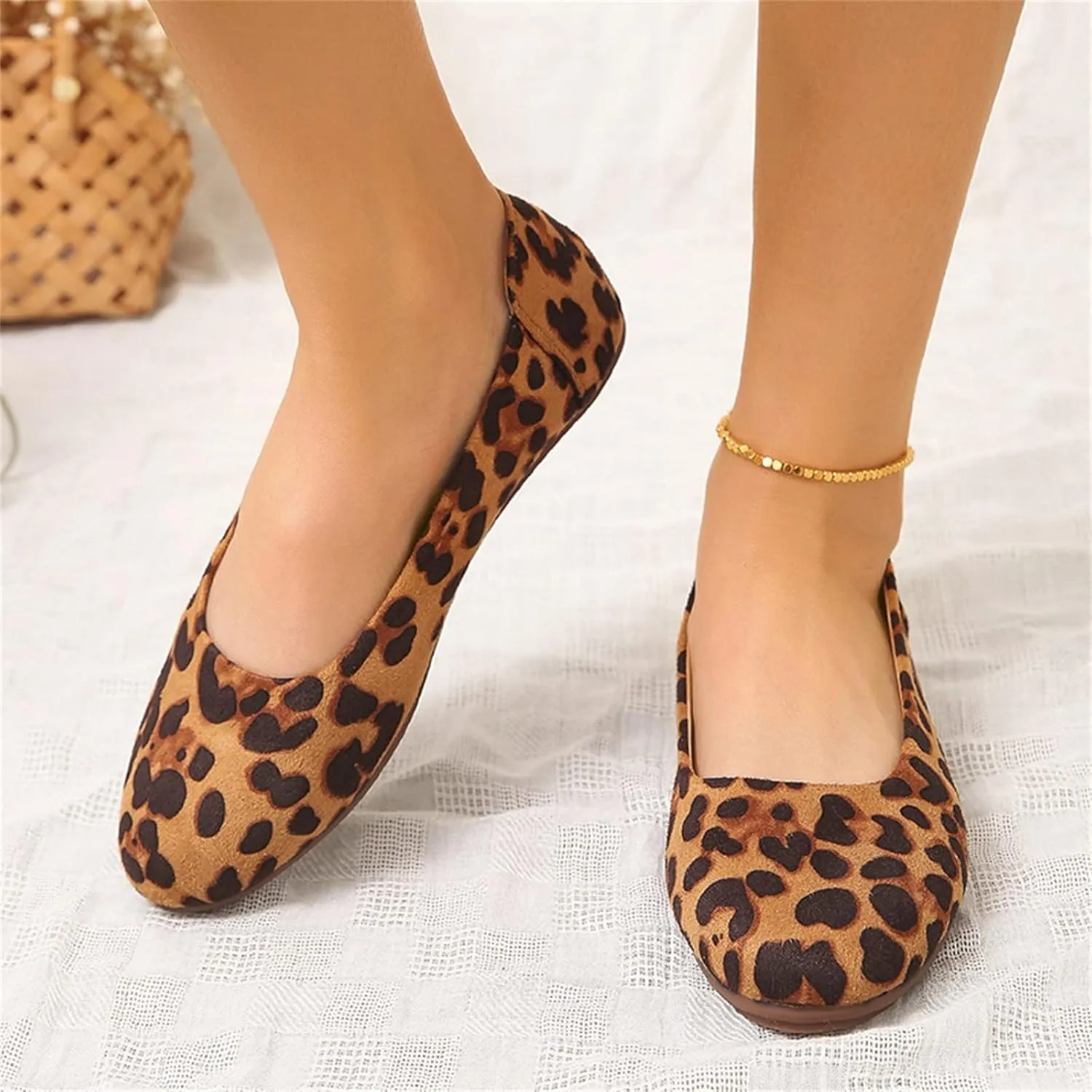 Women's Flats Women's Pointed-Toe Ballet Flat Knit Flat Shoes for Women Comfortable Womens Dress Shoes