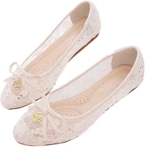Women's Mesh Flats Casual Slip On Loafers Breathable Comfortable Flat Shoes for Walking Outdoor Leisure Spring