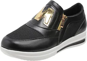 Womens Non Slip Slip On Shoes Casual Walking Sneakers Lightweight Canvas Comfortable Flat Fashion Loafers