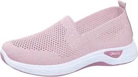 Womens Non Slip Slip On Shoes Casual Walking Sneakers Lightweight Canvas Comfortable Flat Fashion Loafers
