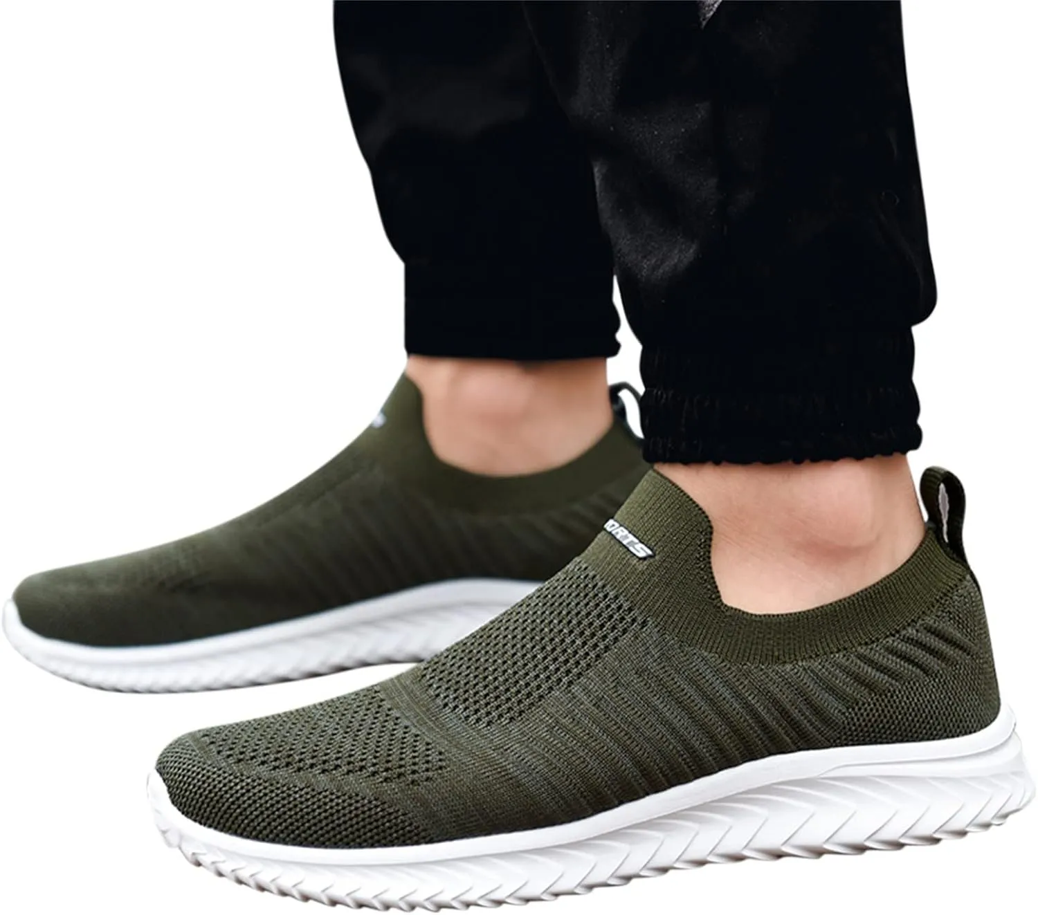 Womens Non Slip Work Shoes Slip On Water Resistant Mens Dress Shoes Arch Support Men's Casual Shoes Platform Sneakers Black Tennis Shoe Loafers Casual Slip On