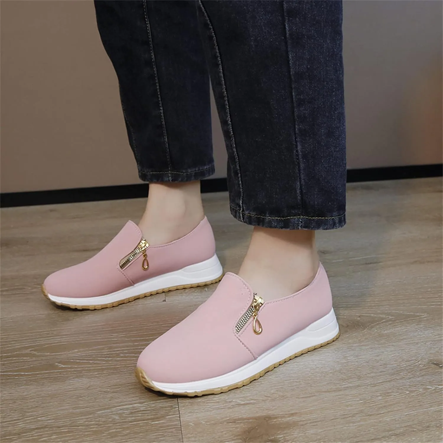 Womens Orthopedic Diabetic Shoes Slip On Walking Sneakers with Arch Support Comfortable Casual Loafers Plantar Fasciitis Relief Foot Heel Pain
