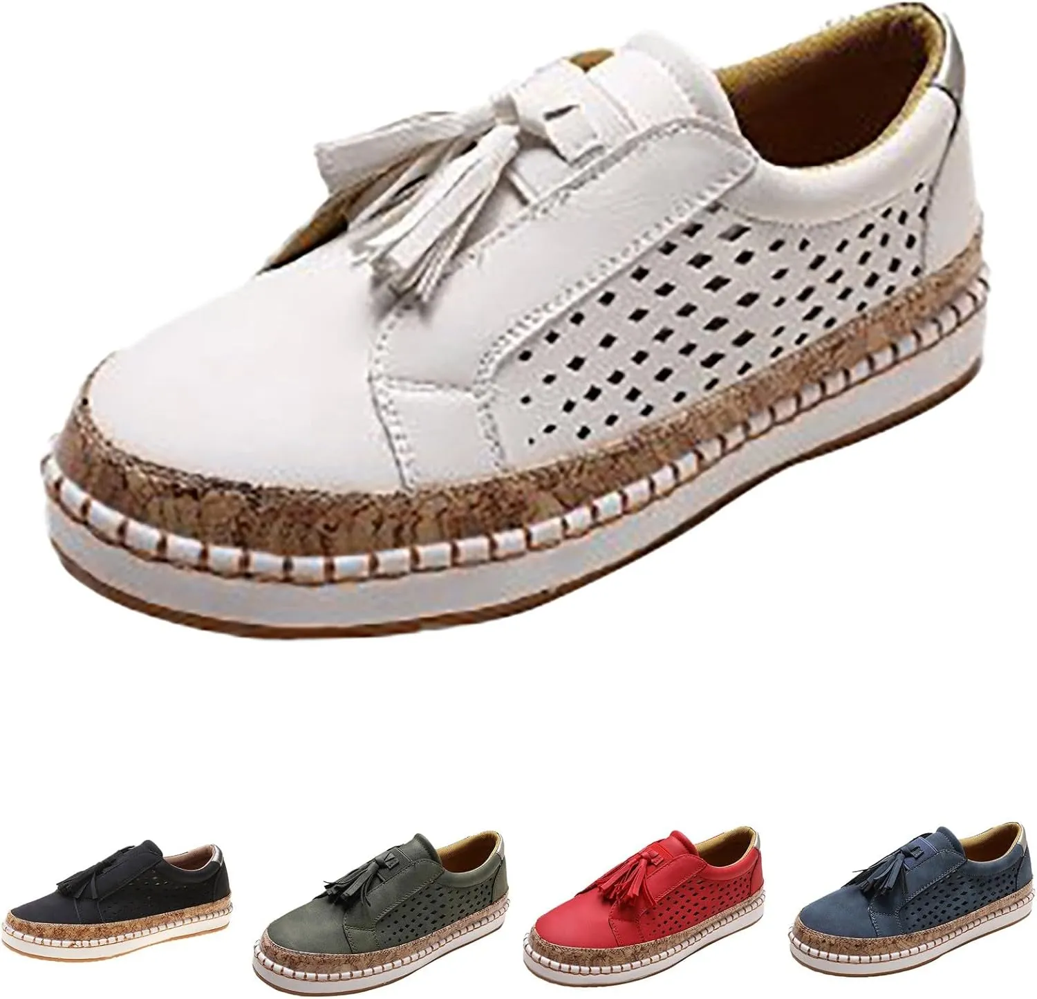 Womens Orthopedic Diabetic Walking Sneakers Slip On Shoes with Arch Support Comfortable Casual Loafers Plantar Fasciitis Relief Foot Pain