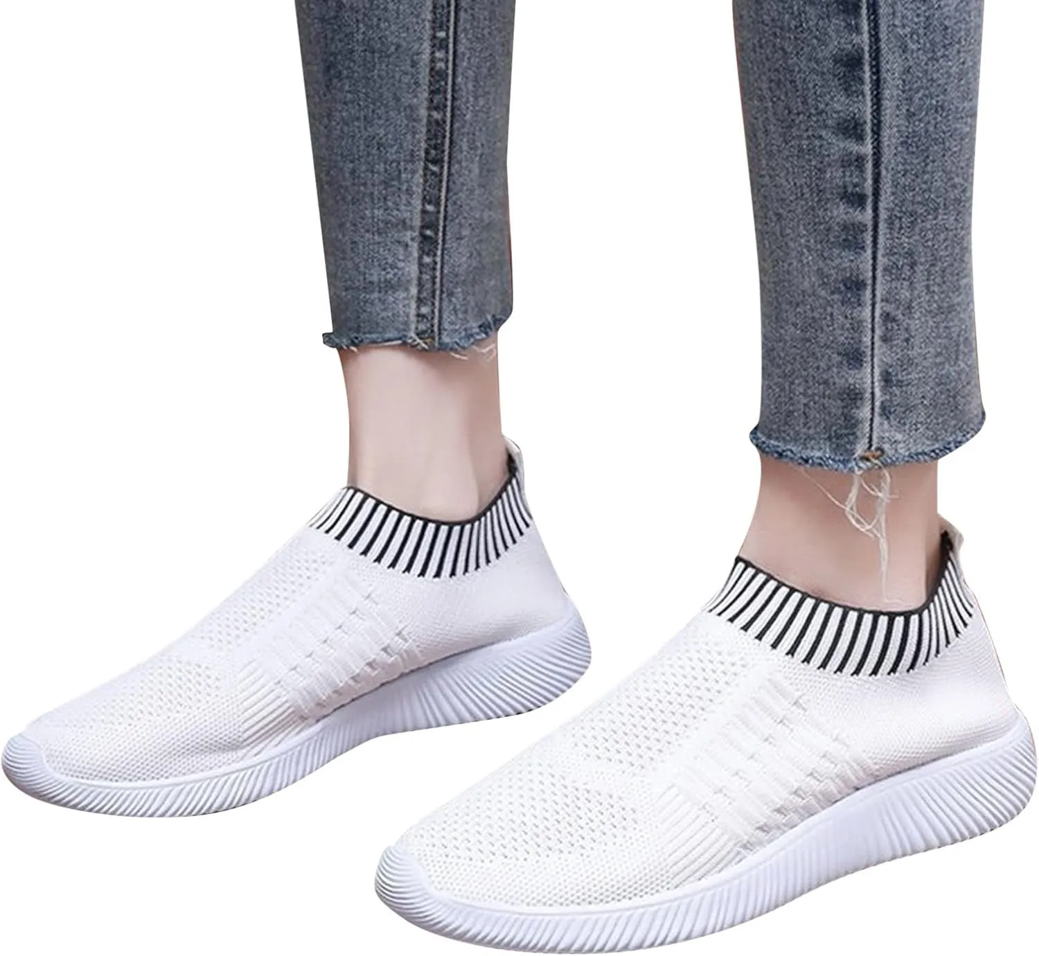 Womens Orthopedic Slip On Casual Shoes Walking Sneakers with Arch Support Comfortable Loafers Plantar Fasciitis Relief Foot Pain Diabetic Feet