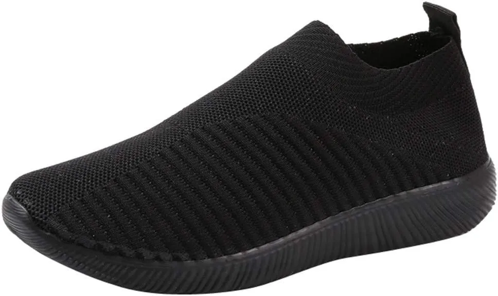 Womens Orthopedic Slip On Sneakers Walking Shoes with Arch Support Comfortable Casual Loafers Plantar Fasciitis Relief Foot Heel Pain Diabetic