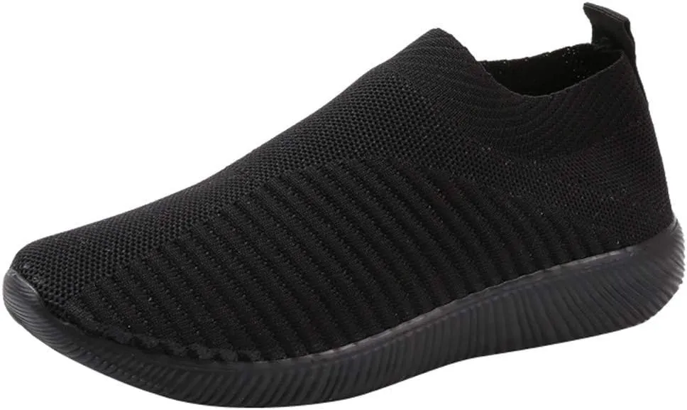 Womens Orthopedic Slip On Sneakers Walking Shoes with Arch Support Comfortable Casual Loafers Plantar Fasciitis Relief Foot Heel Pain Diabetic