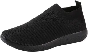 Womens Orthopedic Slip On Sneakers Walking Shoes with Arch Support Comfortable Casual Loafers Plantar Fasciitis Relief Foot Heel Pain Diabetic