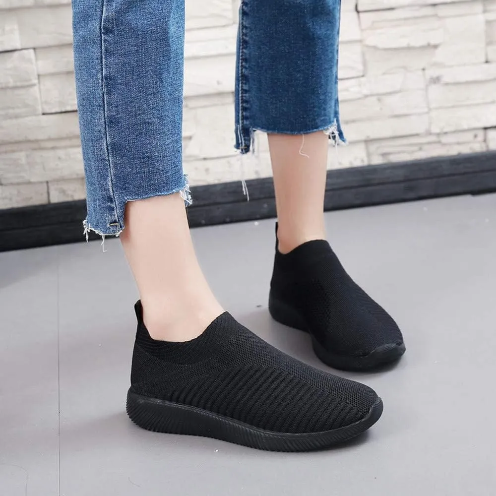 Womens Orthopedic Slip On Sneakers Walking Shoes with Arch Support Comfortable Casual Loafers Plantar Fasciitis Relief Foot Heel Pain Diabetic