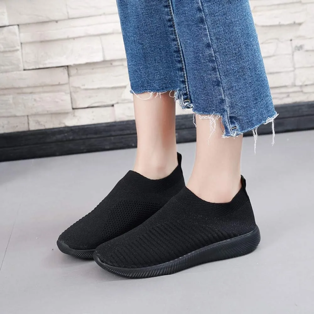 Womens Orthopedic Slip On Sneakers Walking Shoes with Arch Support Comfortable Casual Loafers Plantar Fasciitis Relief Foot Heel Pain Diabetic