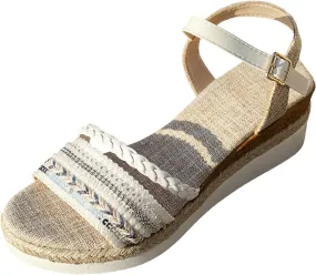 Women's Platform Espadrilles Bohemian Rhinestone Sandals For Women Fashion Wedge Heel Thick Sole Heightening Women's