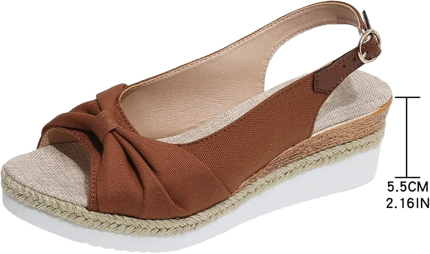 Womens Platform Sandals Comfortable Summer Raffia Straw Sandals Summer Outdoor Camping Walking Beach Sandals