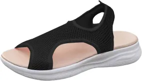Womens Platform Sandals Leather Platform Sandals Summer Low Wedges Womens Comfortable Open Toe Sandal