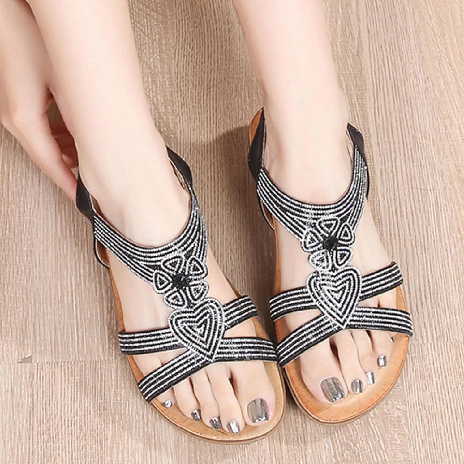 Womens Platform Sandals Women's Open Toe Ankle Strap Summer Casual Flatform Platform Wedge Slides for Women