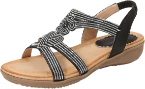 Womens Platform Sandals Women's Open Toe Ankle Strap Summer Casual Flatform Platform Wedge Slides for Women