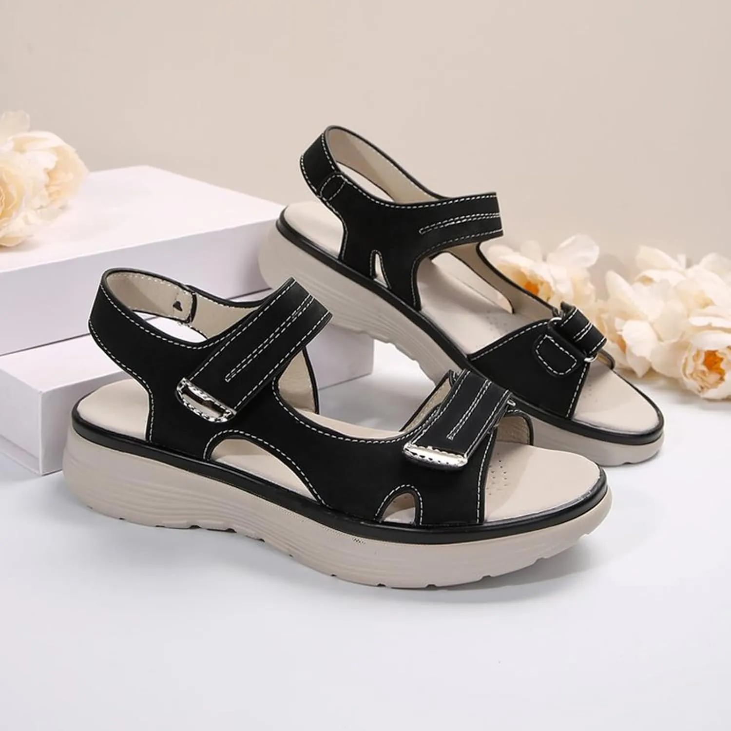 Womens Platform Sandals Women's Open Toe Summer Dressy Sandals Women's Casual Platform Open Toe Wedge Sandal